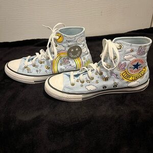 Colorful patterned converse
